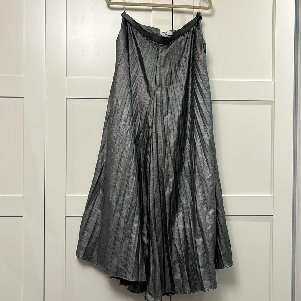 Classic pleated TRUE DECADENCE palazzo pants size tall 14 large metallic